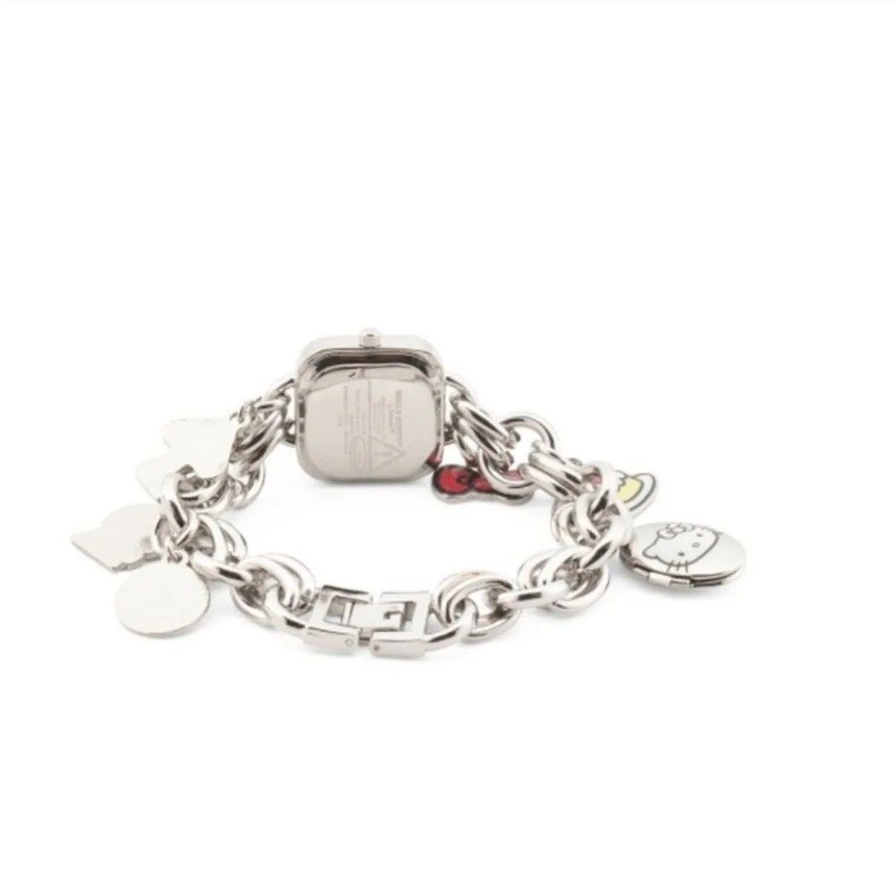 ❤️▪️HELLO KITTY▪️ by Sanrio  Silver Multi Hello Kitty Charm Bracelet Watch ✨️